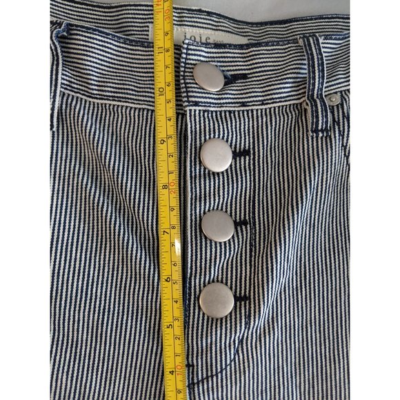 Joie Aerindis Jeans In Cadet Stripe Sz 30 High Rise Straight Leg - Picture 8 of 9